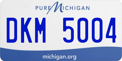 MI license plate DKM5004