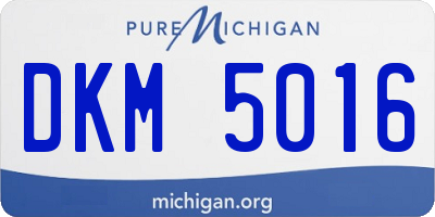 MI license plate DKM5016