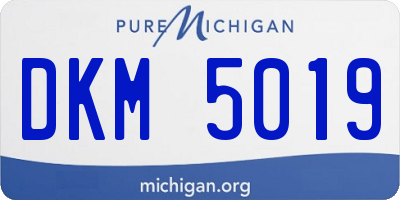 MI license plate DKM5019