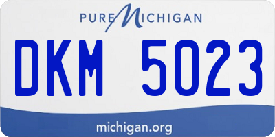 MI license plate DKM5023