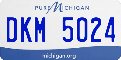 MI license plate DKM5024