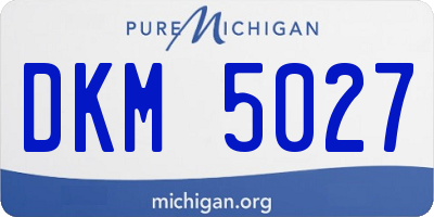 MI license plate DKM5027