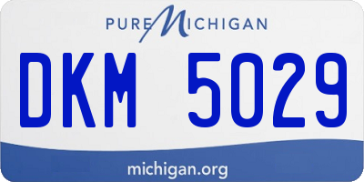 MI license plate DKM5029