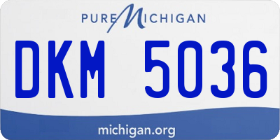 MI license plate DKM5036