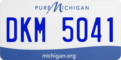 MI license plate DKM5041