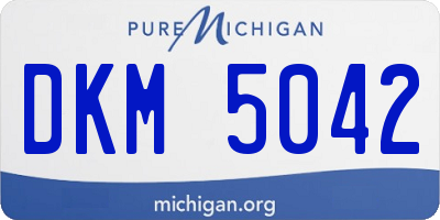 MI license plate DKM5042