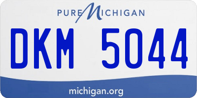MI license plate DKM5044