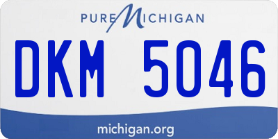 MI license plate DKM5046