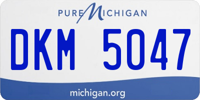 MI license plate DKM5047