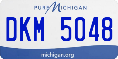 MI license plate DKM5048