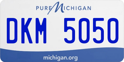 MI license plate DKM5050