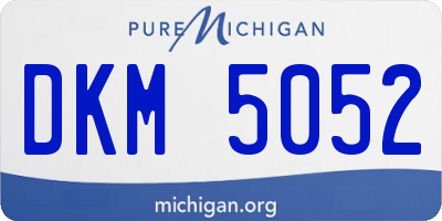 MI license plate DKM5052
