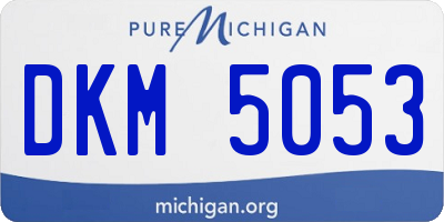 MI license plate DKM5053