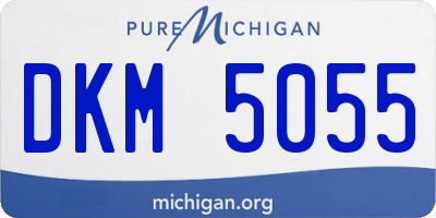 MI license plate DKM5055