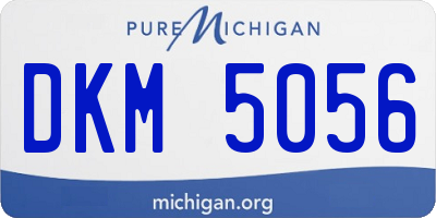 MI license plate DKM5056