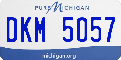 MI license plate DKM5057