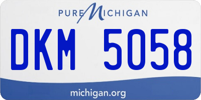MI license plate DKM5058