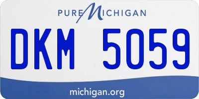 MI license plate DKM5059
