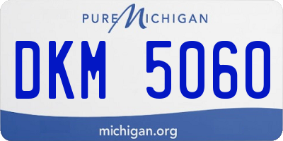 MI license plate DKM5060