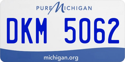 MI license plate DKM5062