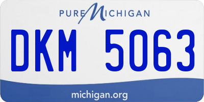 MI license plate DKM5063