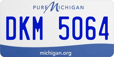 MI license plate DKM5064