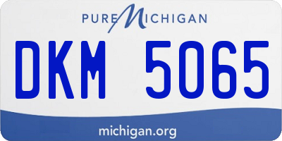 MI license plate DKM5065