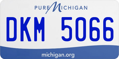 MI license plate DKM5066