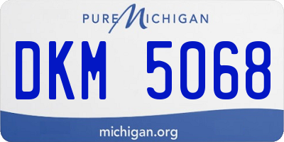 MI license plate DKM5068