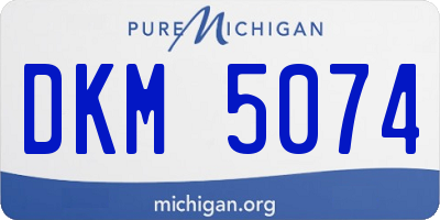 MI license plate DKM5074