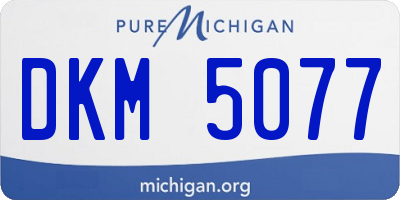 MI license plate DKM5077