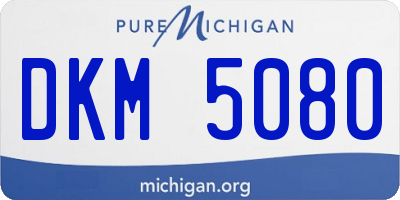 MI license plate DKM5080