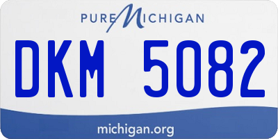 MI license plate DKM5082