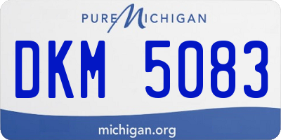 MI license plate DKM5083