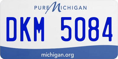 MI license plate DKM5084