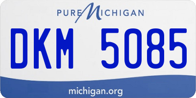 MI license plate DKM5085