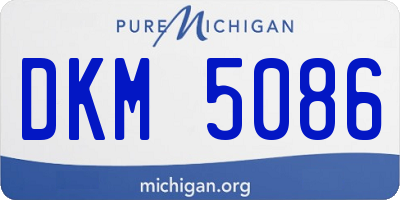MI license plate DKM5086