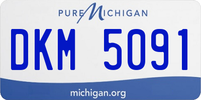 MI license plate DKM5091