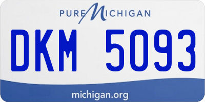 MI license plate DKM5093