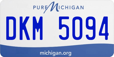 MI license plate DKM5094