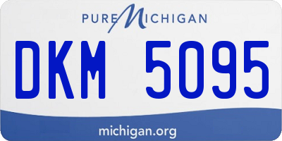 MI license plate DKM5095