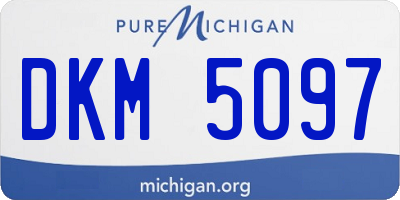 MI license plate DKM5097