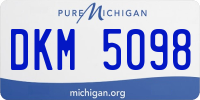 MI license plate DKM5098