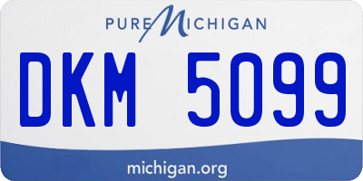MI license plate DKM5099