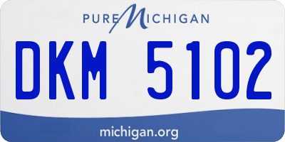 MI license plate DKM5102