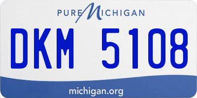 MI license plate DKM5108