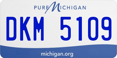 MI license plate DKM5109