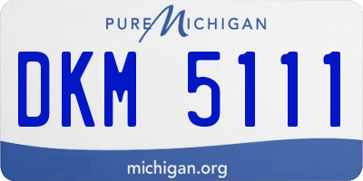MI license plate DKM5111
