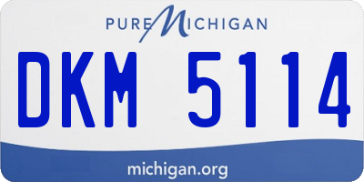 MI license plate DKM5114