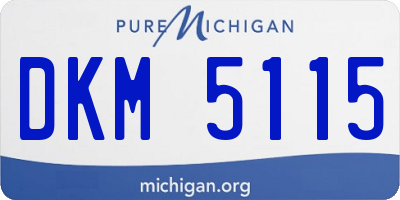 MI license plate DKM5115
